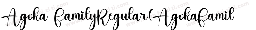 Agoka FamilyRegular(AgokaFamilyRegu字体转换